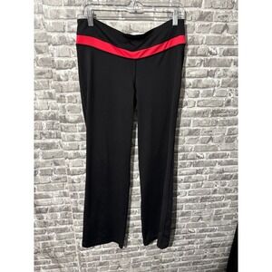 Champion Active Crop‎ Pants Yoga Running Athletic Black Red Stripe Size S
